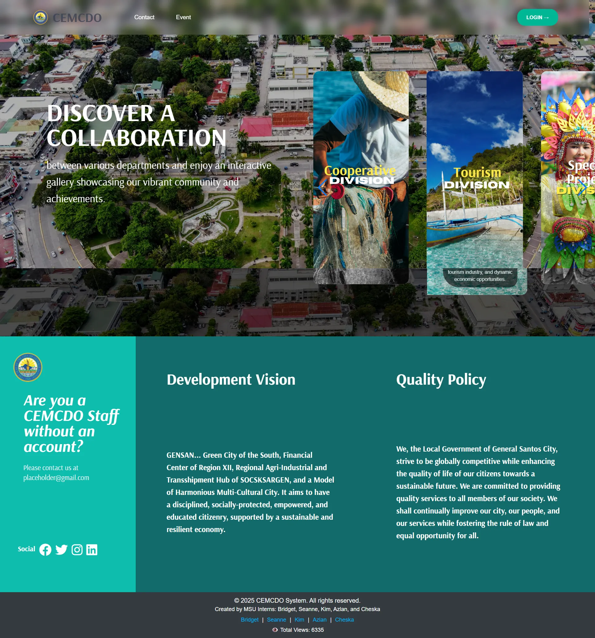 CEMCDO landing page