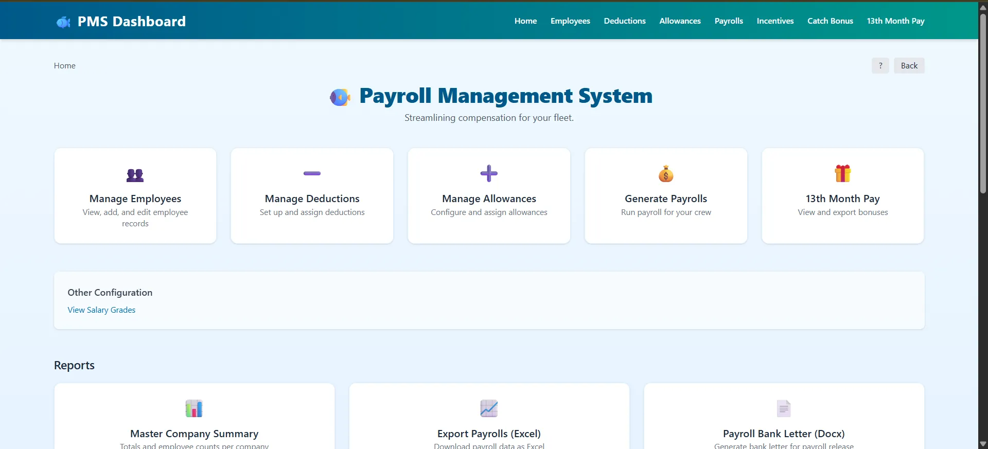 Desktop Payroll Management System screenshot (1/5)