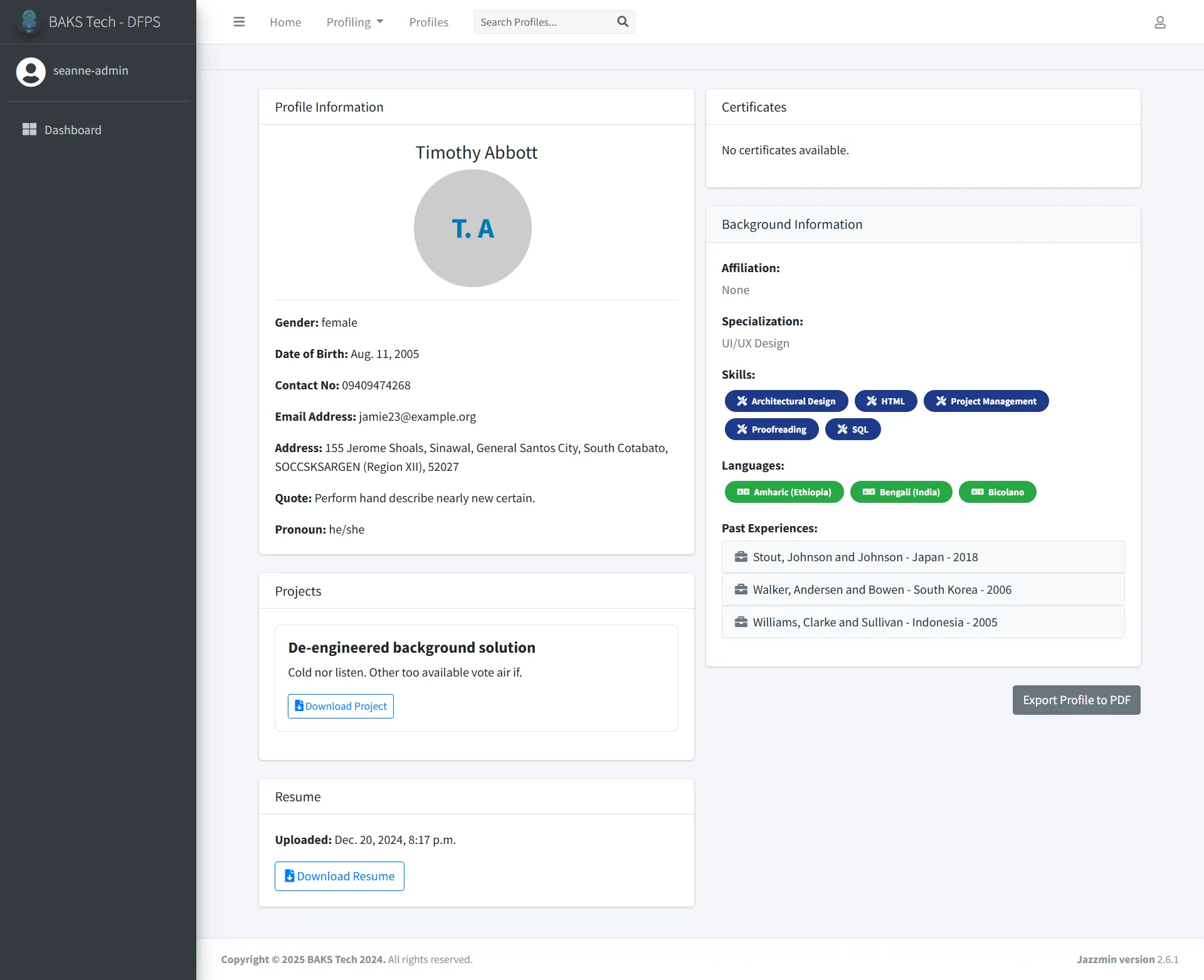 Digital Freelancer Profiling App screenshot (2/10)