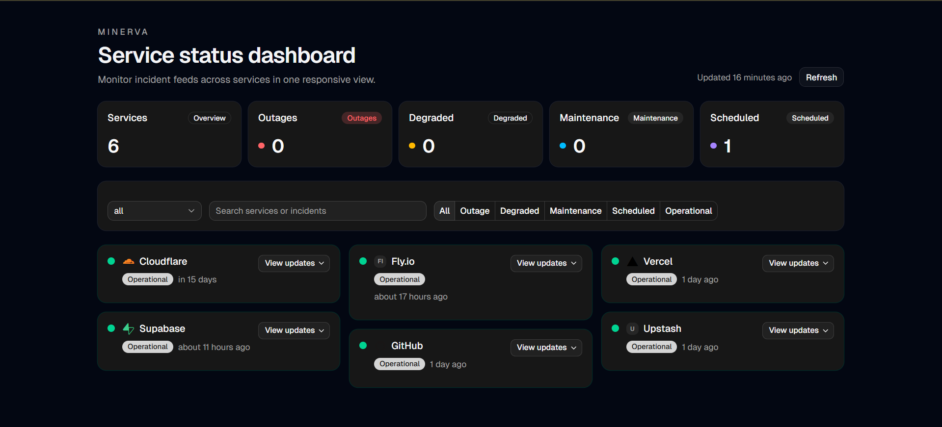 Minerva Project screenshot (1/1)